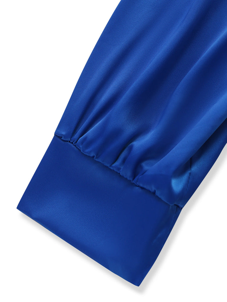 Blau-Weißes 80er Cheerleader 3PCS Set mit Sternen