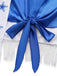 Blau-Weißes 80er Cheerleader 3PCS Set mit Sternen