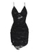 Schwarzes 60er Halloween Kleid mit Cutout