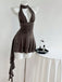60er Gothic Minikleid mit Neckholder und Rüschen