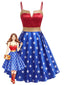 [Vorverkauf] 50er Wonder-Woman Swingkleid mit Sternenprint