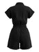 70er Jeans-Romper mit Fransen-Saum