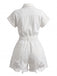 70er Jeans-Romper mit Fransen-Saum