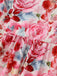 Rosa 40er Ärmelloses Midikleid mit Blumen