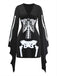 Schwarzes 70er Gothic Kleid mit Schnürung