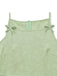 Grüner 50er Jacquard-Jumpsuit mit Spaghettiträger und Schleife