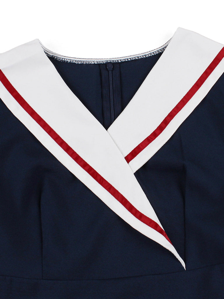 Dunkelblaues 50er Sailor Maritim Swingkleid