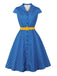 50er Kleid mit Kappärmel und Polka-Dots