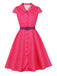 50er Kleid mit Kappärmel und Polka-Dots