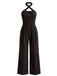 50er Jumpsuit mit Neckholder und Breit