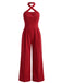 50er Jumpsuit mit Neckholder und Breit