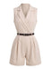 60er Ärmelloser Blazer-Romper mit Gürtel