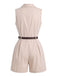 60er Ärmelloser Blazer-Romper mit Gürtel