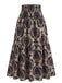 70er Boho Maxirock mit Paisley und hoher Taille