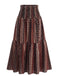 70er Boho Maxirock mit Paisley und hoher Taille
