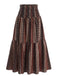 70er Boho Maxirock mit Paisley und hoher Taille