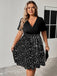 50er Swingkleid mit abstraktem Print