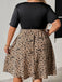 50er Swingkleid mit abstraktem Print