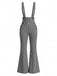 Schwarz-weißer 60er Overall-Jumpsuit mit Hahnentritt und Schlagbein