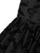 Schwarzes 70er Gothic Netz-Kleid
