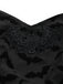 Schwarzes 70er Gothic Netz-Kleid