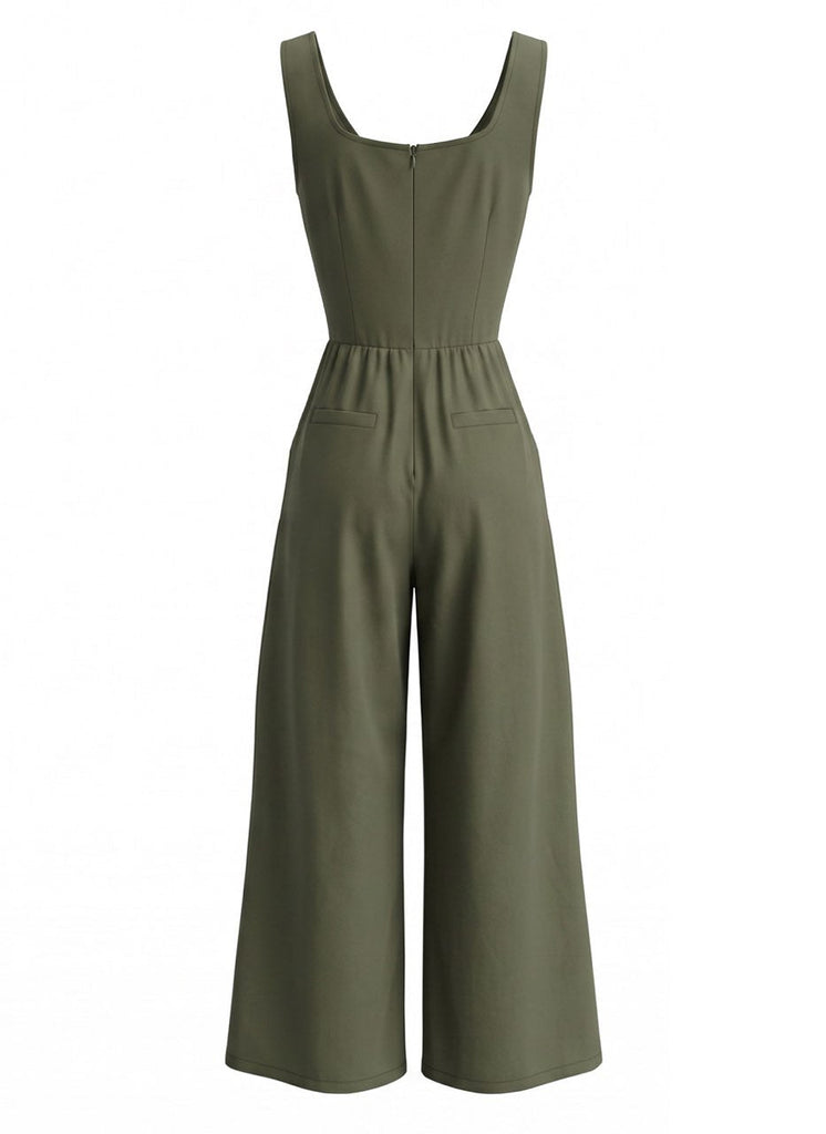 80er ärmelloser Jumpsuit mit Cargotaschen