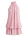 60er Kleid mit Stehkragen und Neckholder