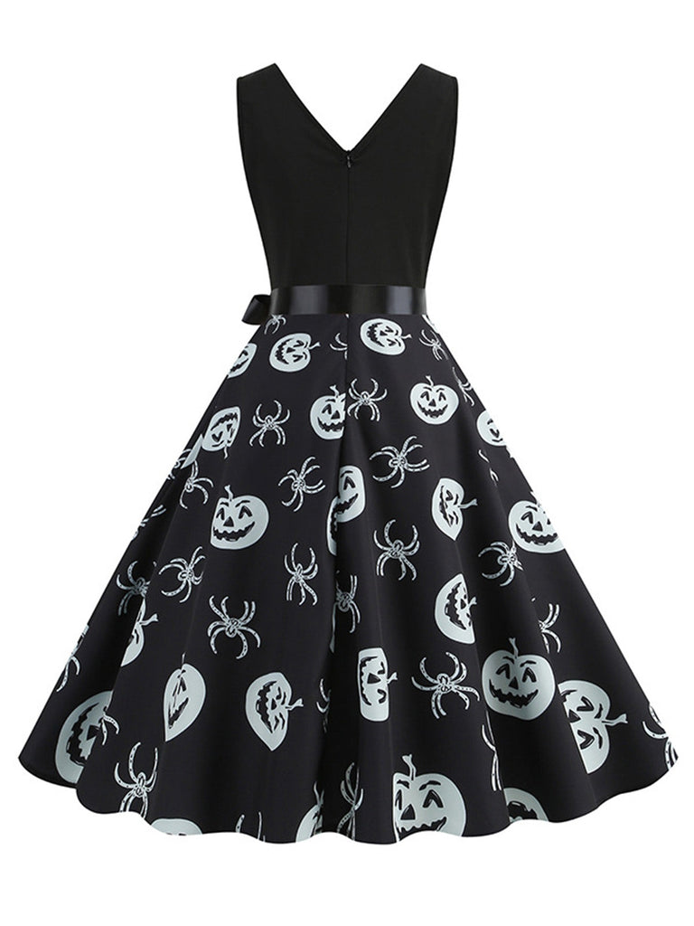50er Ärmelloses Swingkleid