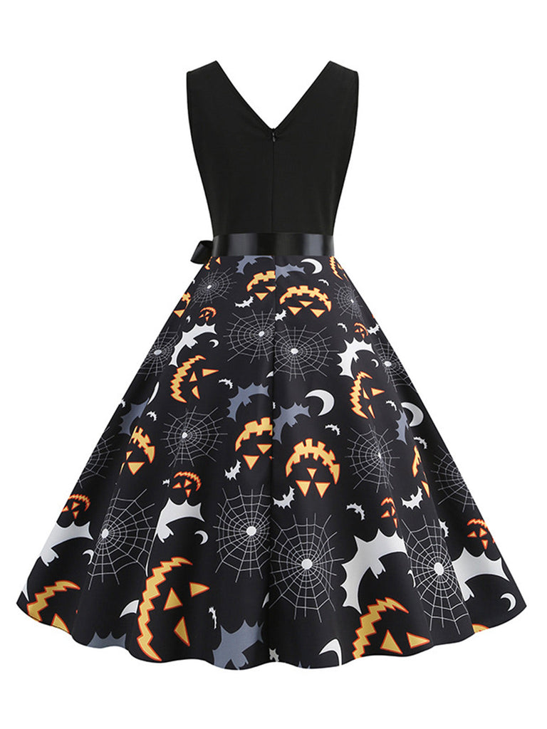 50er Ärmelloses Swingkleid