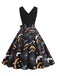 50er Ärmelloses Swingkleid