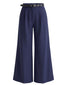 60er Marlenehose mit Gürtel und hoher Taille