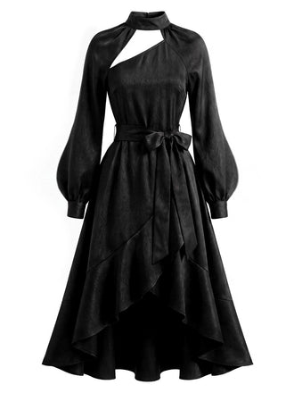 40er Gothic Kleid mit abnehmbarem Überwurf