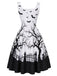 [Vorverkauf] 50er Halloweenkleid mit Spukhaus-Fledermausprint