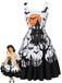 [Vorverkauf] 50er Halloweenkleid mit Spukhaus-Fledermausprint