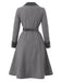 50er Streifenkleid mit V-Ausschnitt und Schleife