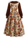50er Swingkleid mit Früchte-Print und Chelsea-Kragen