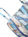70er Geometrie-Set mit Crop-Top und Shorts