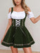 50er Oktoberfest-Dirndl-Set mit Blumen und Puffärmeln