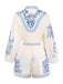 50er Set aus Langarmtop & Shorts mit Porzellan-Blumenprint