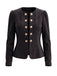 80er Blazer mit Wildleder-Optik und Doppelreiher