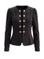 80er Blazer mit Wildleder-Optik und Doppelreiher