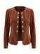 80er Blazer mit Wildleder-Optik und Doppelreiher