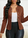 80er Blazer mit Wildleder-Optik und Doppelreiher