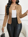 80er Blazer mit Wildleder-Optik und Doppelreiher