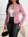 80er Blazer mit Wildleder-Optik und Doppelreiher