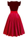 Rotes 50er Kleid & Schürze Set mit Polka-Dots