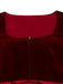 Rotes 50er Kleid & Schürze Set mit Polka-Dots