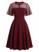 50er Netz-Swingkleid mit Flatterärmel und transparent
