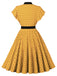 50er Swingkleid mit Polka-Dots und Rüschen