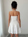 60er Minikleid mit Raffung und Wasserfallausschnitt